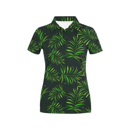 Rainforest Pattern Print Design RF03 Women's Polo Shirt
