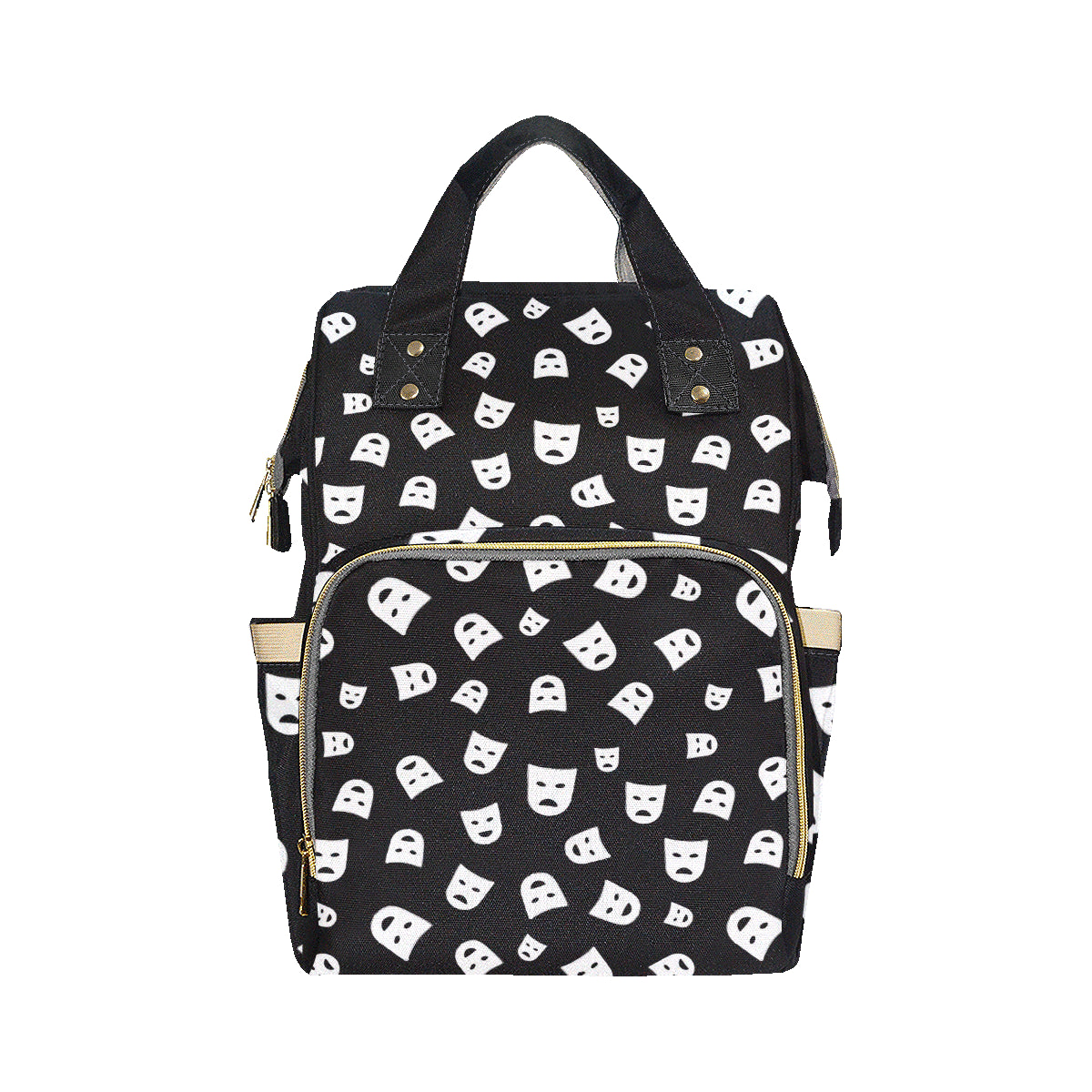 Acting Mask Pattern Print Design 03 Diaper Bag Backpack