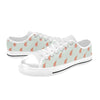 Shrimp Print Design LKS304 Women's White Low Top Shoes