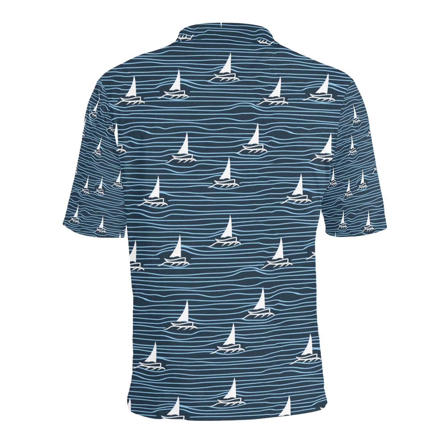 Sailboat Print Design LKS303 Men Polo Shirt