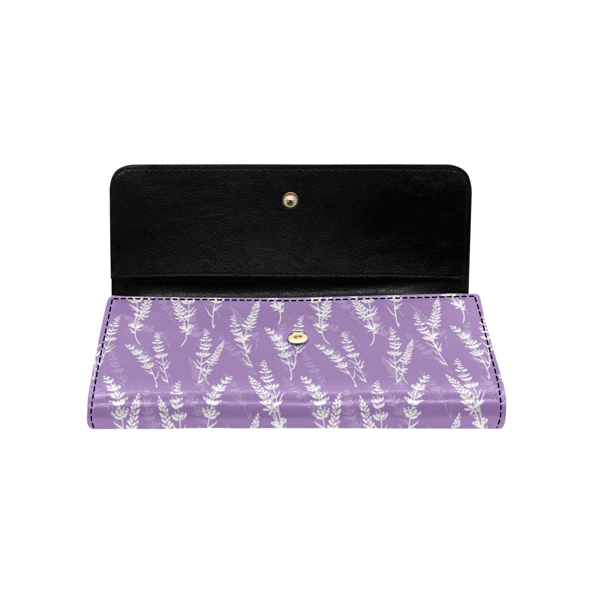 Lavender Pattern Print Design LV08 Women's Trifold Wallet