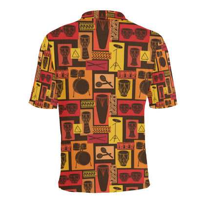 Percussion Pattern Print Design 02 Men Polo Shirt