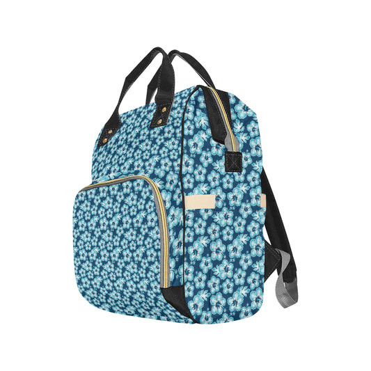 Hibiscus Flower Hawaiian Themed Diaper Bag Backpack