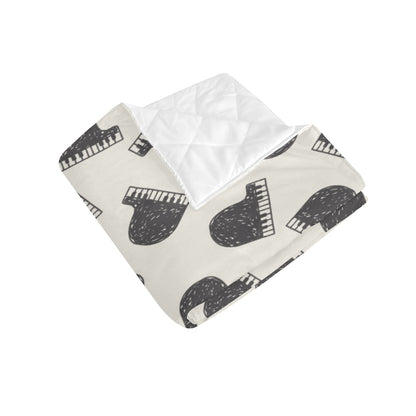 Piano Pattern Print Design 04 Premium Quilt