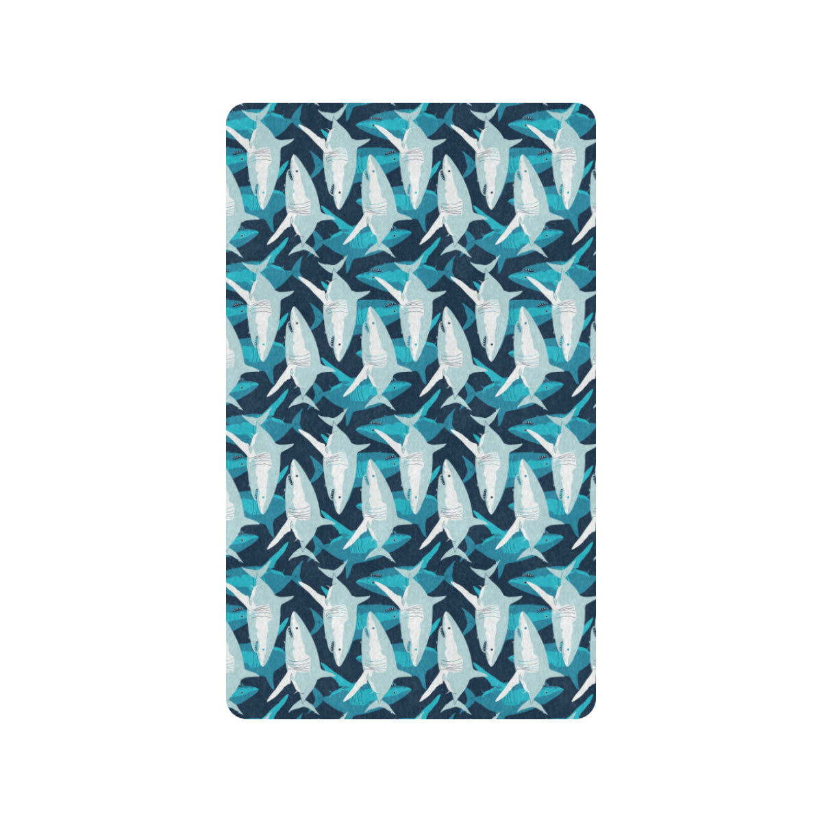 Shark Design Print Rubber Doormat