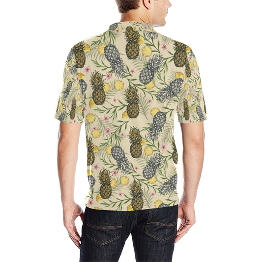 Pineapple Pattern Print Design PP012 Men Polo Shirt