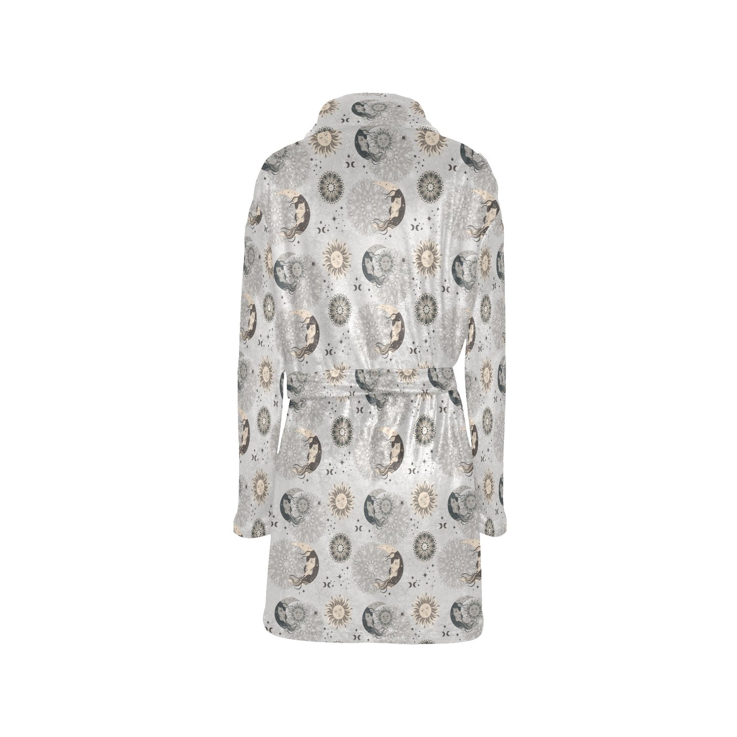 Sun Moon Print Design LKS302 Women's Fleece Robe