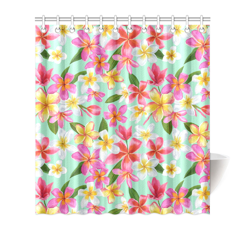 Plumeria Pattern Print Design PM014 Shower Curtain