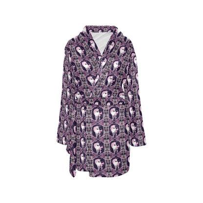 Unicorn Fantastic Flower Women's Fleece Robe
