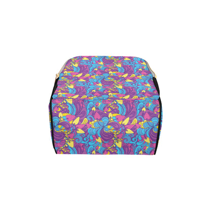 Psychedelic Mushroom Pattern Print Design A03 Diaper Bag Backpack