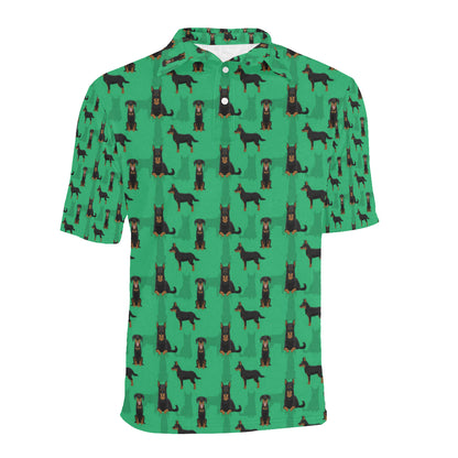 Beauceron Pattern Print Design 01 Men Polo Shirt