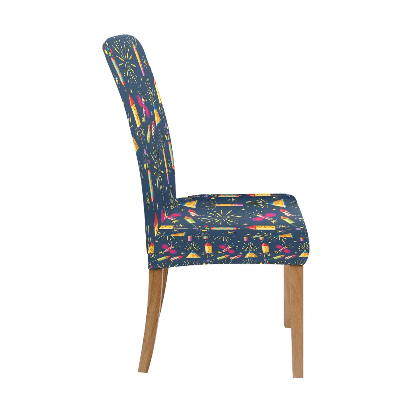 Firework Sparkling Rockets Print Design LKS306 Dining Chair Slipcover