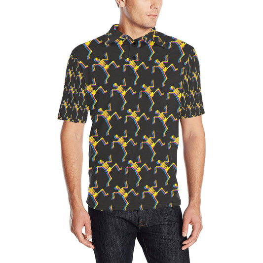 Skeleton Skeleton 3D Print Design LKS301 Men Polo Shirt
