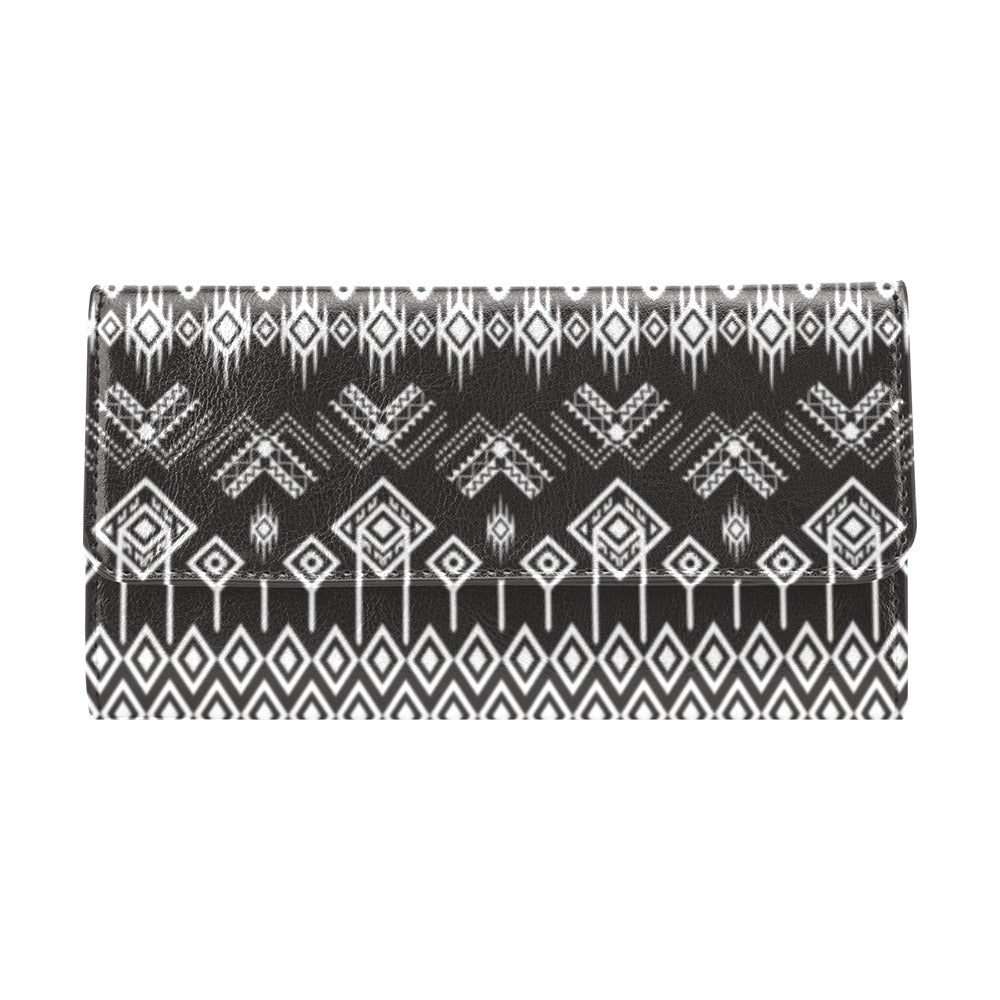 Tribal Pattern Print Design LKS304 Women's Trifold Wallet