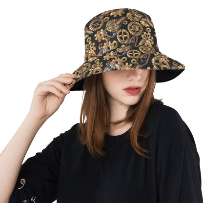 Steampunk Lightbulb Print Design LKS304 Unisex Bucket Hat