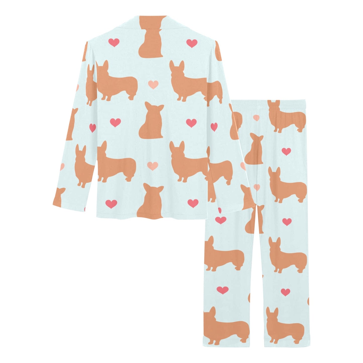 Pembroke Welsh Corgis Pattern Print Design A01 Women's Long Pajama Set