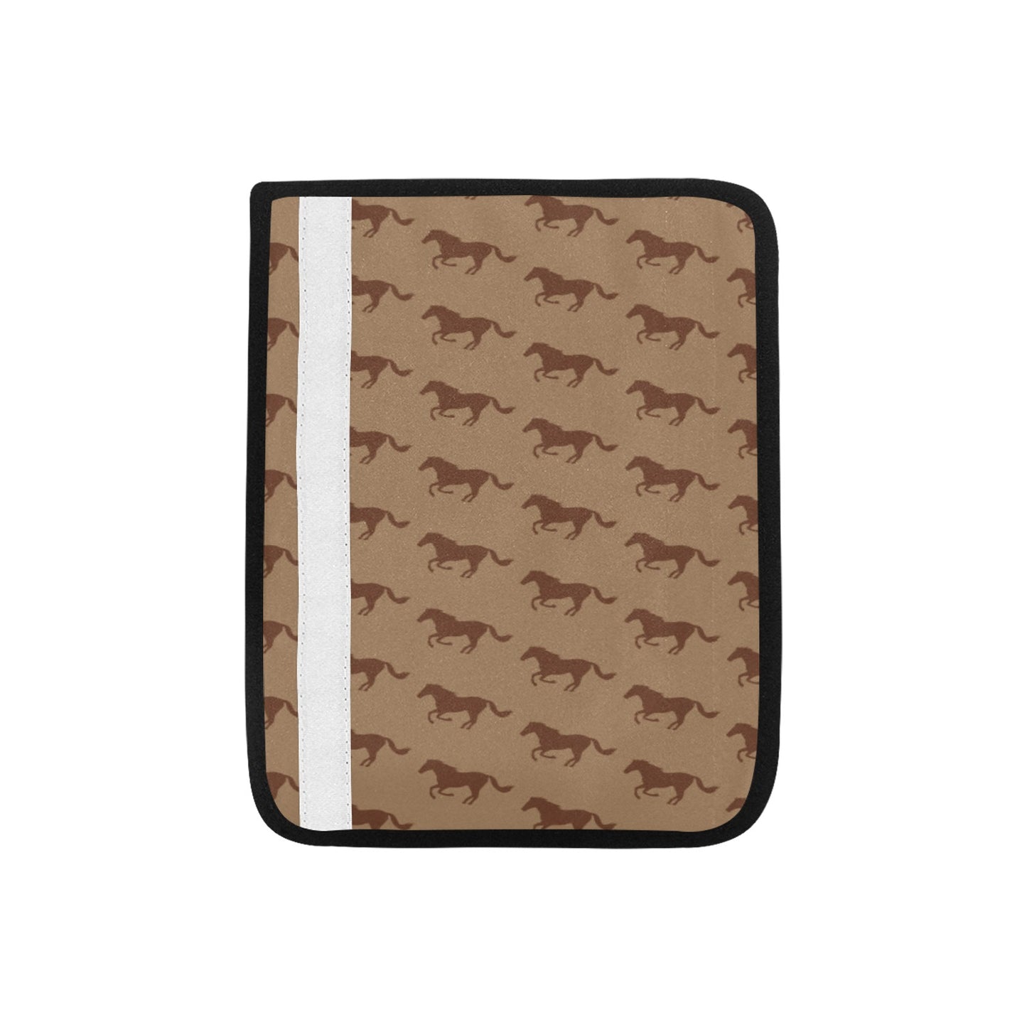 Horse Brown Print Design LKS307 Car Seat Belt Cover