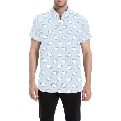 Samoyeds Print Design LKS301 Men Short Sleeve Button Up Shirt