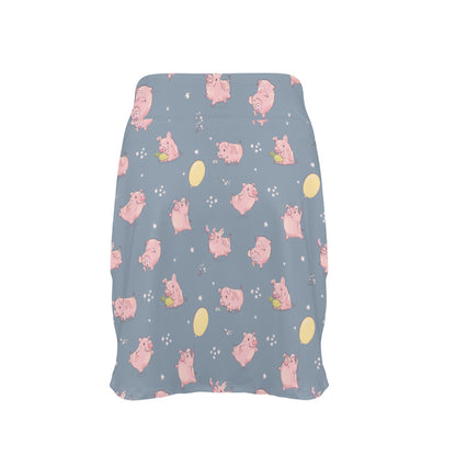 Pig Print Design LKS405 17" Golf & Pickleball Skort with Pockets