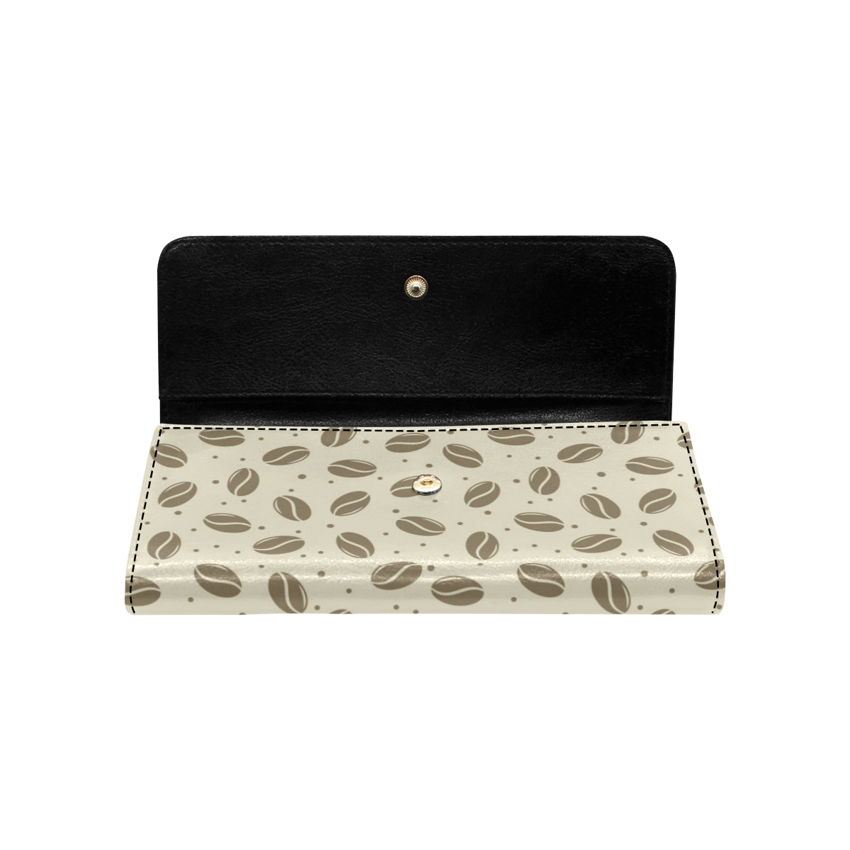Coffee Pattern Print Design 02 Women's Trifold Wallet