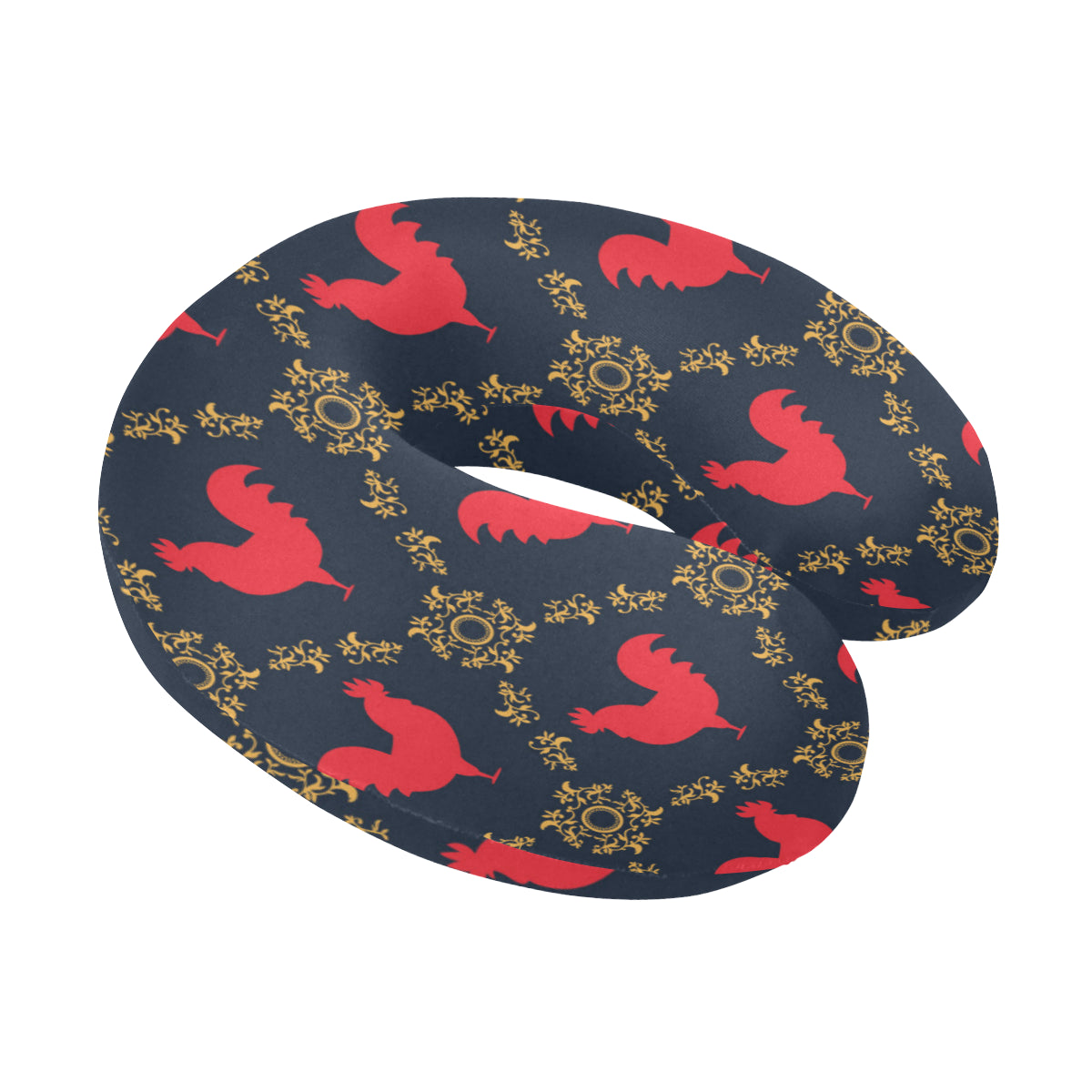 Rooster Pattern Print Design A02 U-Shaped Travel Neck Pillow