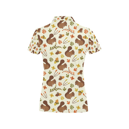 Squirrel Print Design LKS3010 Women's Polo Shirt