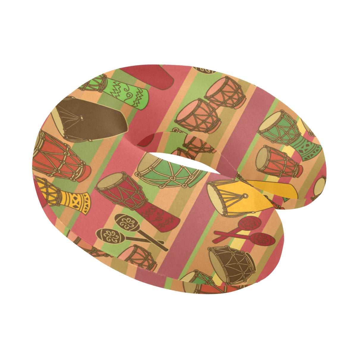 Percussion Pattern Print Design 01 U-Shaped Travel Neck Pillow