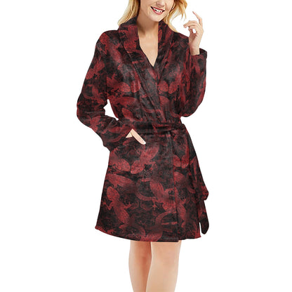 Gecko Pattern Print Design 04 Women's Fleece Robe