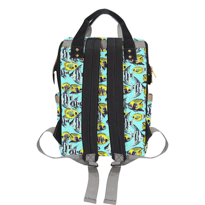 Angelfish Pattern Print Design 02 Diaper Bag Backpack