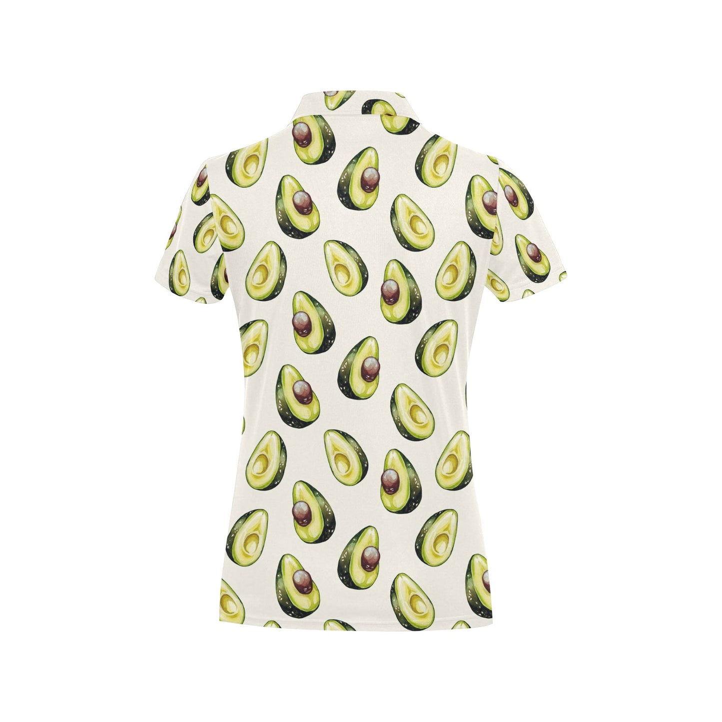 Avocado Pattern Print Design 01 Women's Polo Shirt