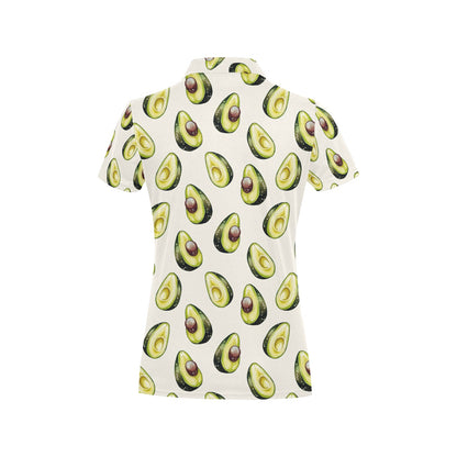 Avocado Pattern Print Design 01 Women's Polo Shirt