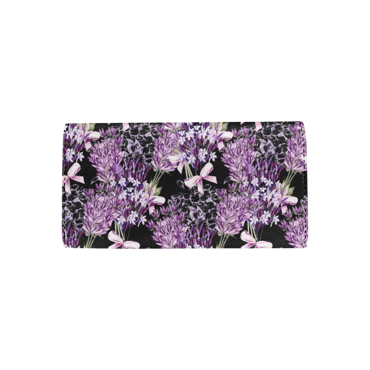 Lavender Pattern Print Design LV06 Women's Trifold Wallet