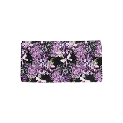 Lavender Pattern Print Design LV06 Women's Trifold Wallet