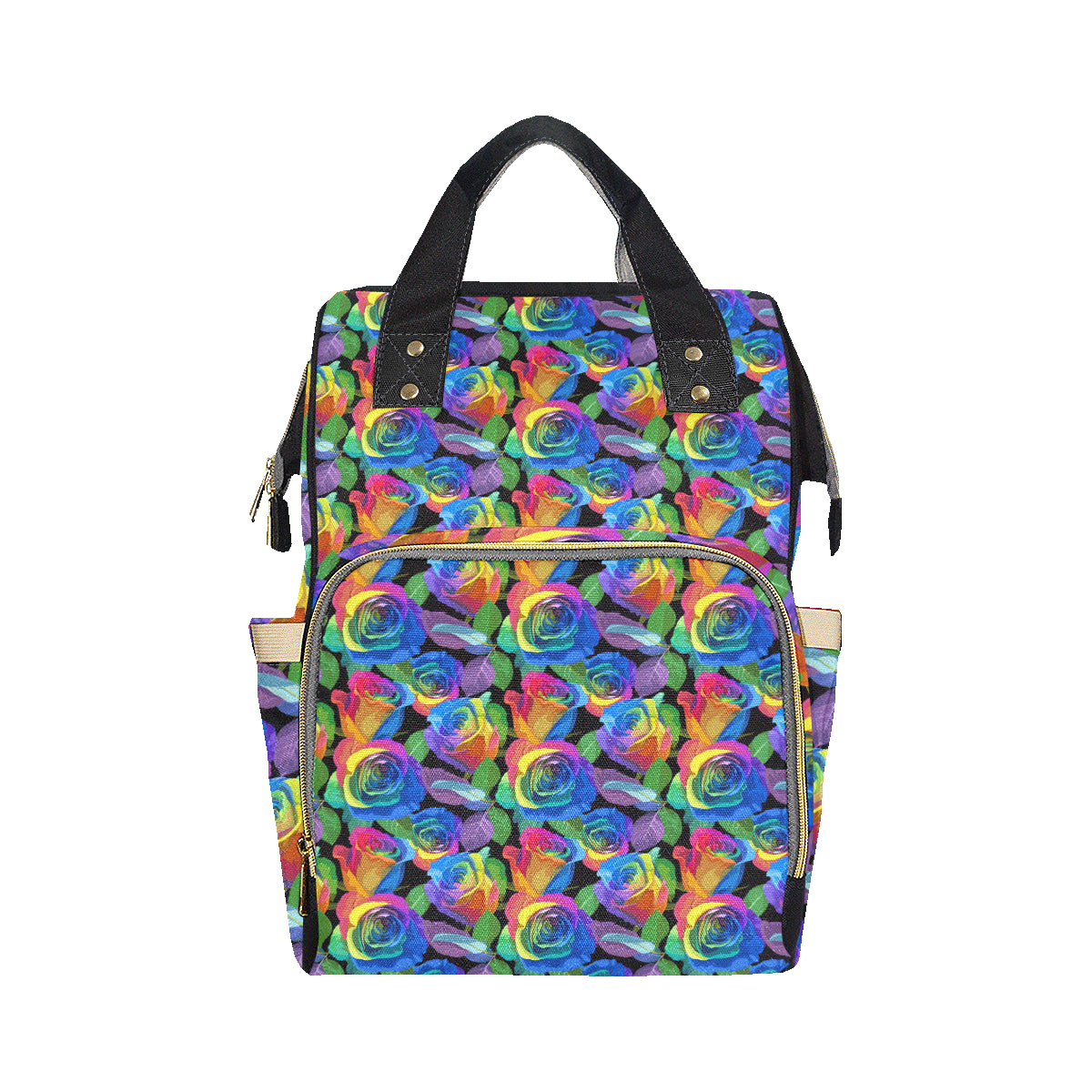 Rose Pattern Print Design RO02 Diaper Bag Backpack