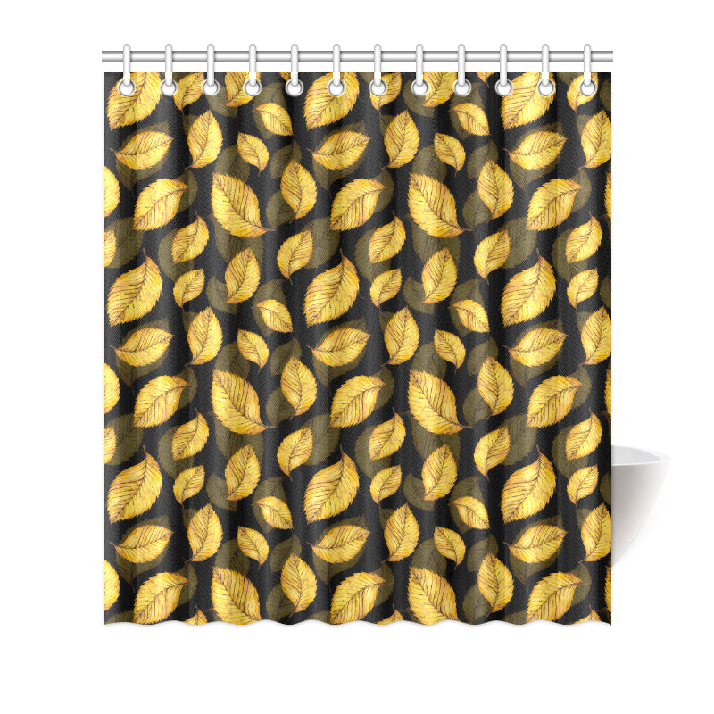 Elm Leave Summer Print Pattern Shower Curtain