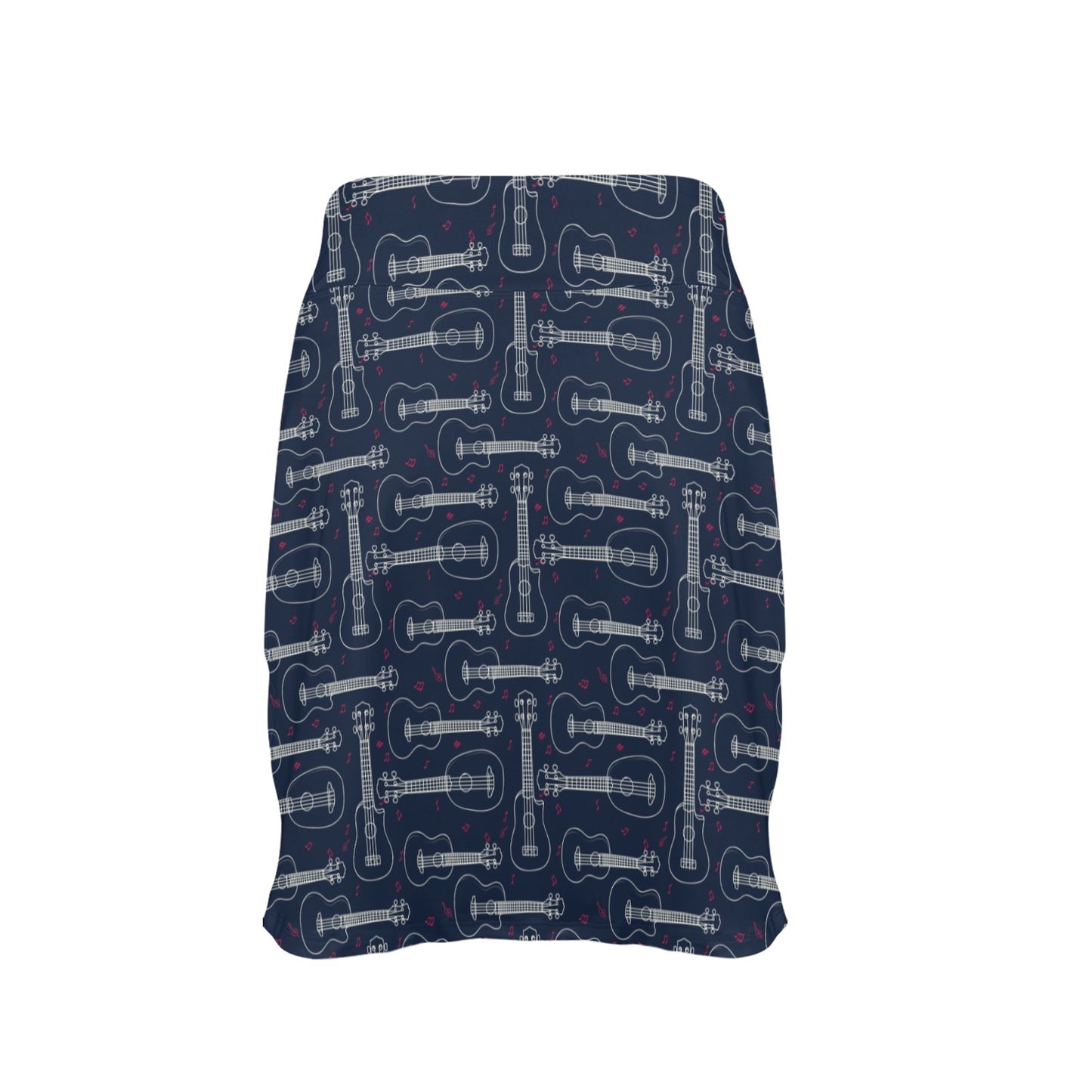 Ukulele Print Design LKS401 17" Golf & Pickleball Skort with Pockets