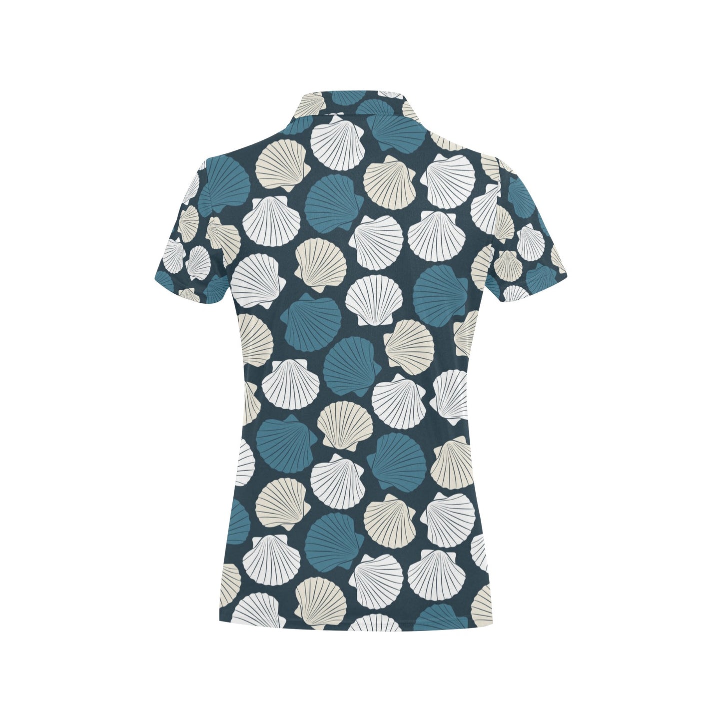 Seashell Print Design LKS3013 Women's Polo Shirt