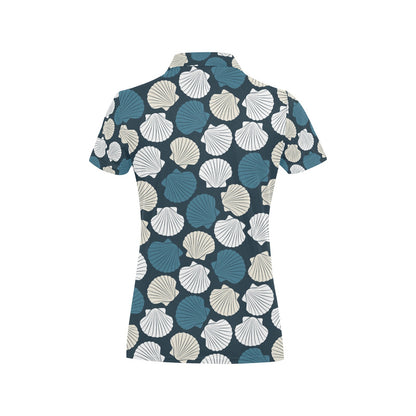 Seashell Print Design LKS3013 Women's Polo Shirt