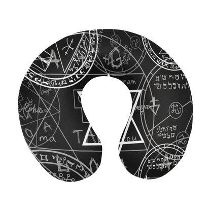Pentagram Pattern Print Design A01 U-Shaped Travel Neck Pillow