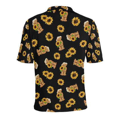 Sunflower Pattern Print Design SF016 Men Polo Shirt