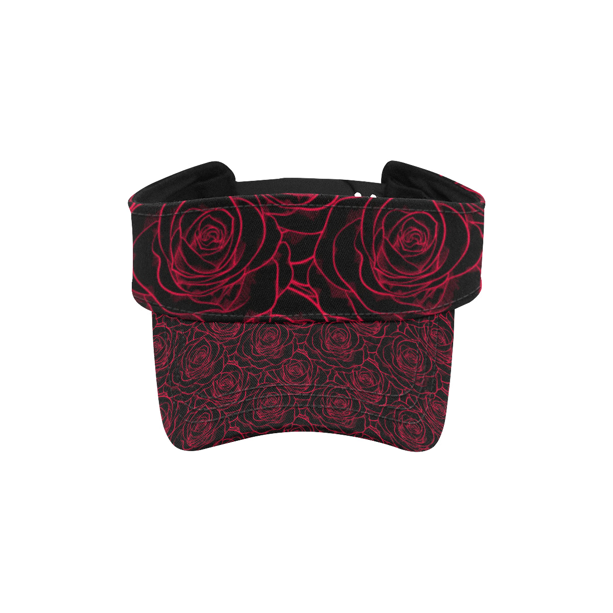 Red Rose Design Print Unisex Sun Visor