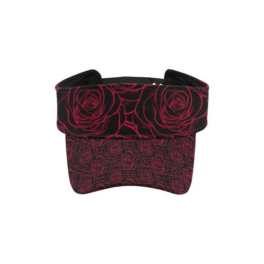 Red Rose Design Print Unisex Sun Visor