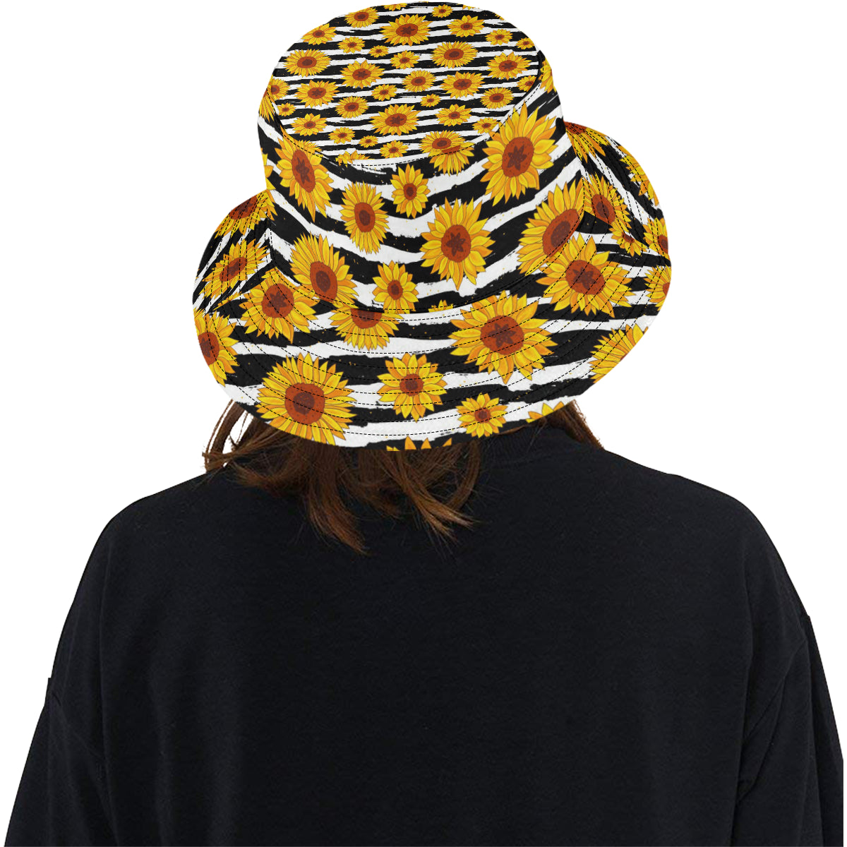 Sunflower Pattern Print Design SF010 Unisex Bucket Hat