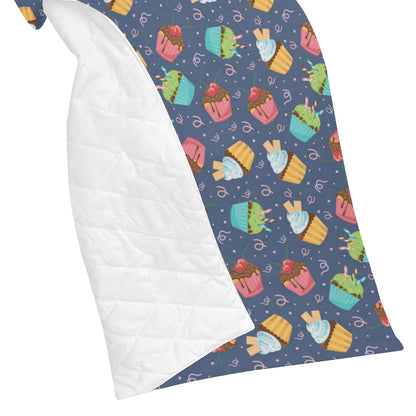 Cupcake Pattern Print Design 02 Premium Quilt