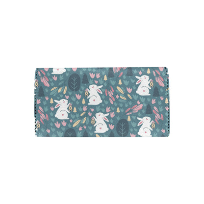 Rabbit Pattern Print Design RB013 Women's Trifold Wallet
