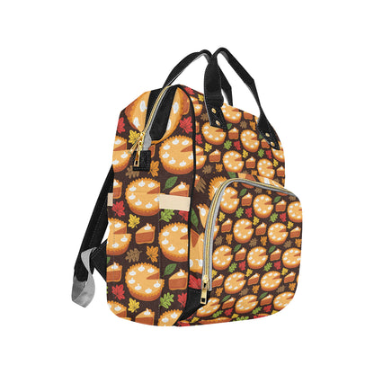 Pie Pattern Print Design A03 Diaper Bag Backpack