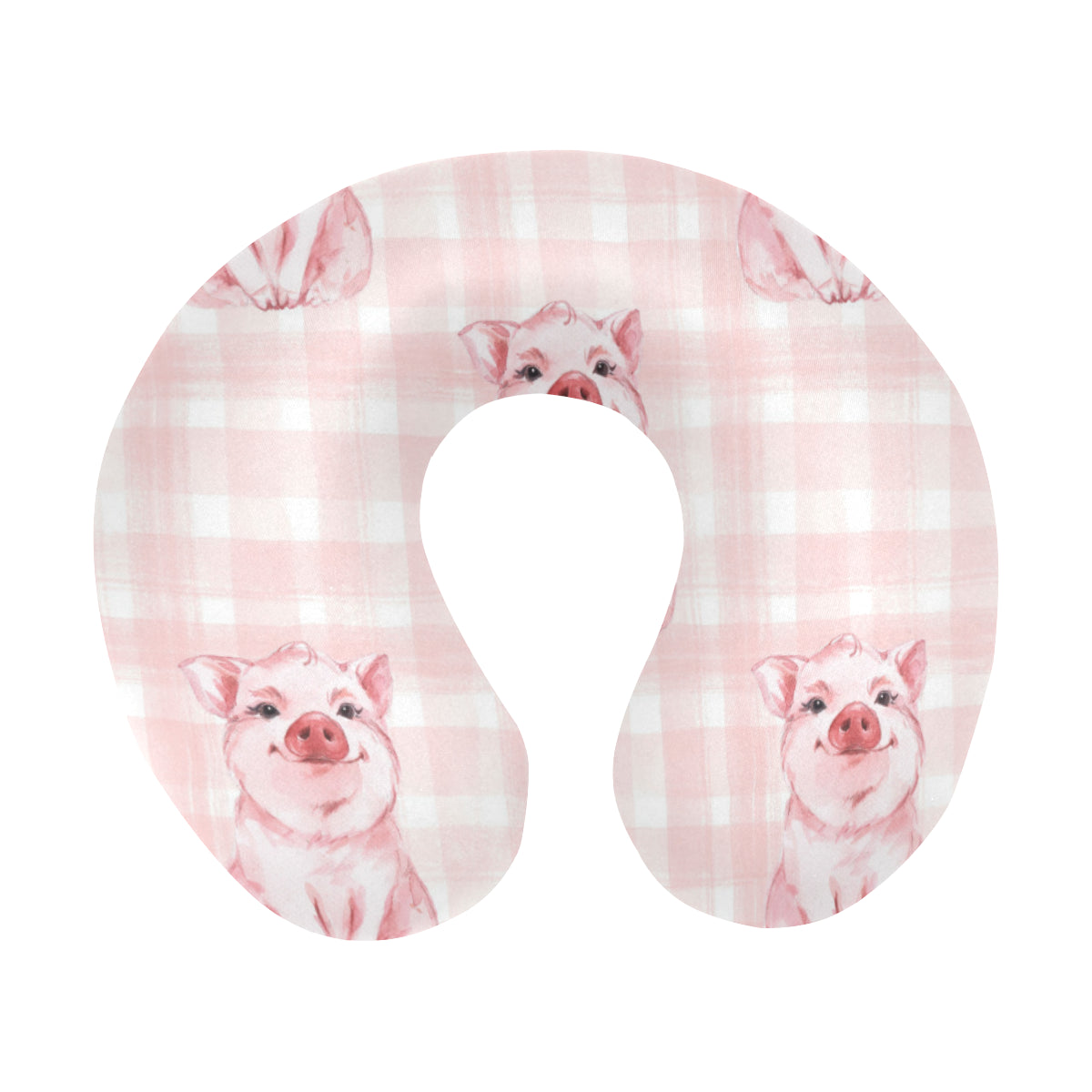 Pig Baby Pattern Print Design 01 U-Shaped Travel Neck Pillow