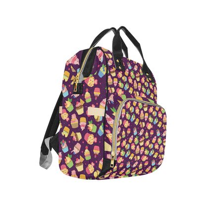 Cupcake Pattern Print Design 05 Diaper Bag Backpack