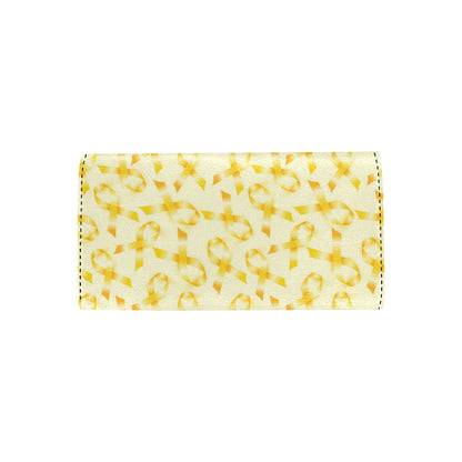 Childhood cancer Pattern Print Design 01 Women's Trifold Wallet