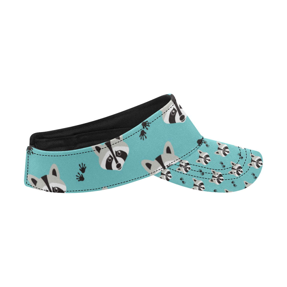 Raccoon Pattern Print Design A01 Unisex Sun Visor